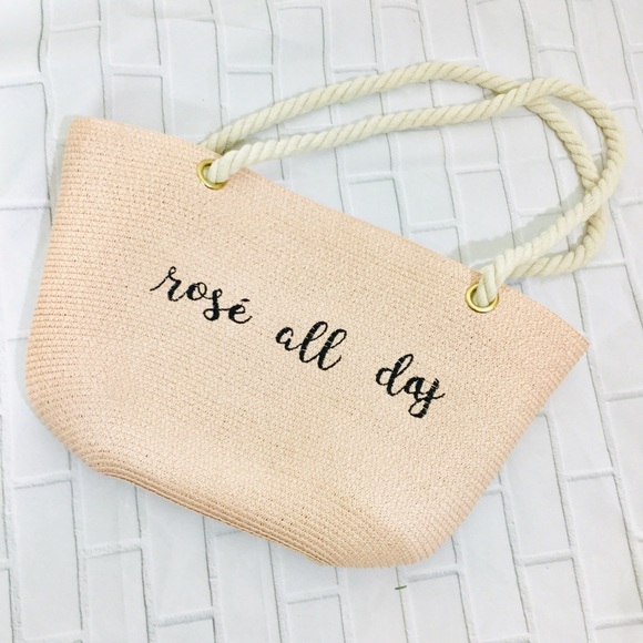 Straw graphic tote bag - Picture 2 of 5